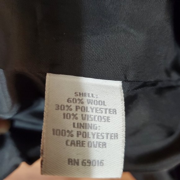 Relativity Plaid Black and Gray Women's Pea Coat Sz 2X - Picture 5 of 7